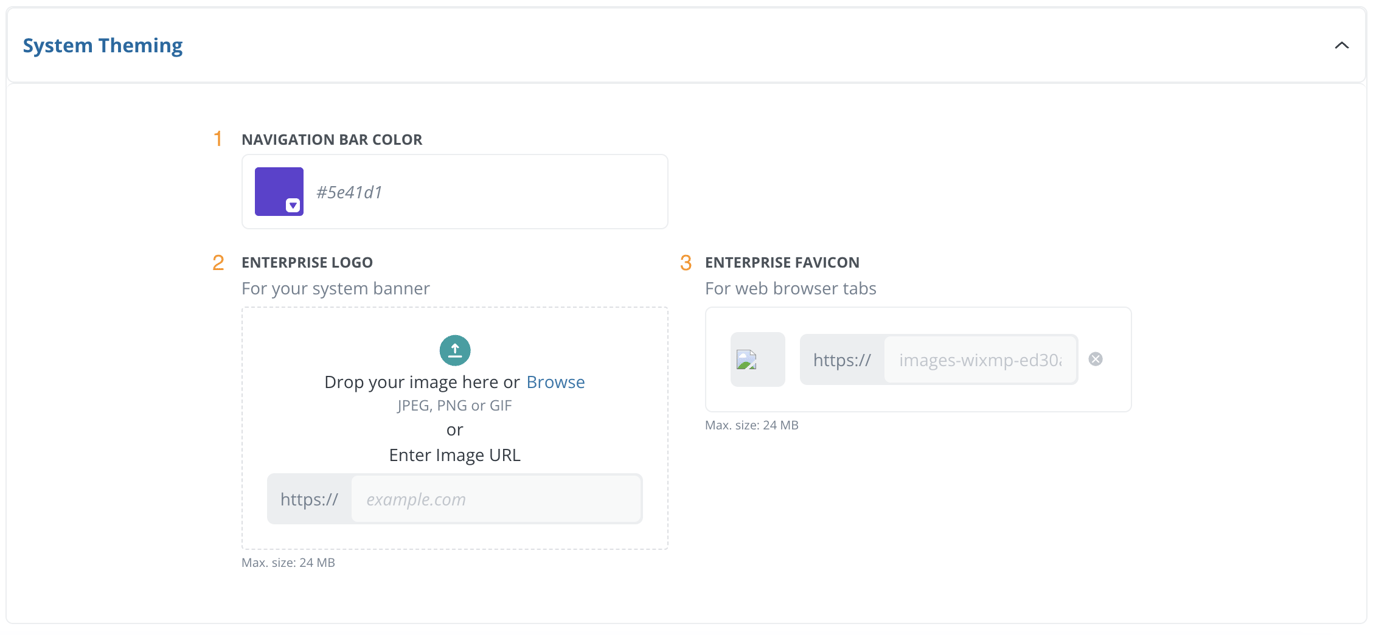 Enterprise General Settings