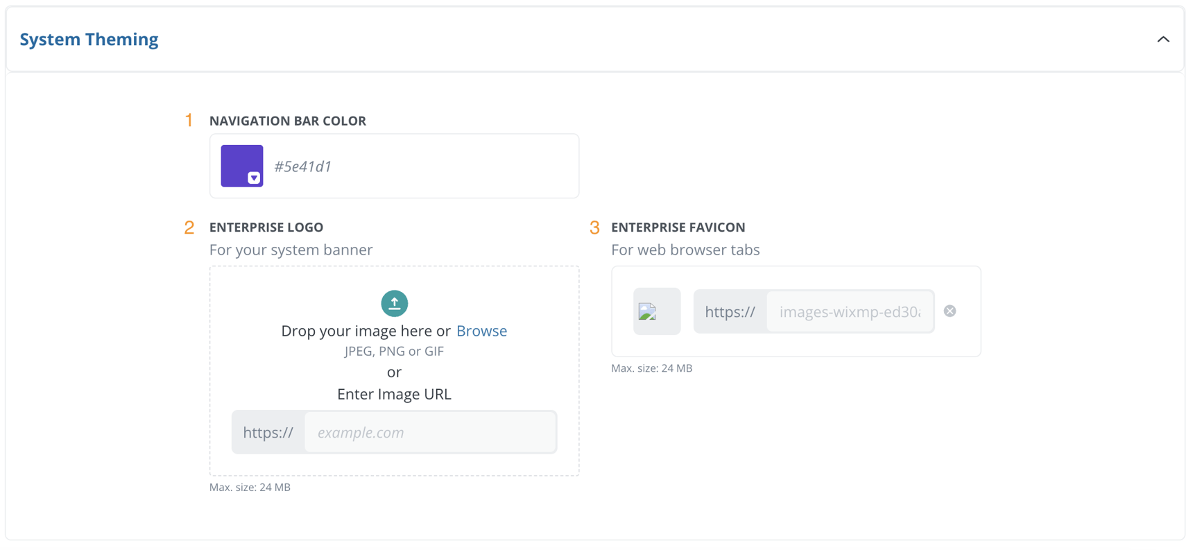Enterprise General Settings